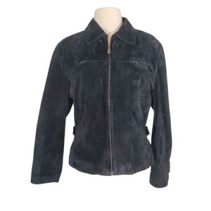 Preston & York Black Suede Zip Jacket